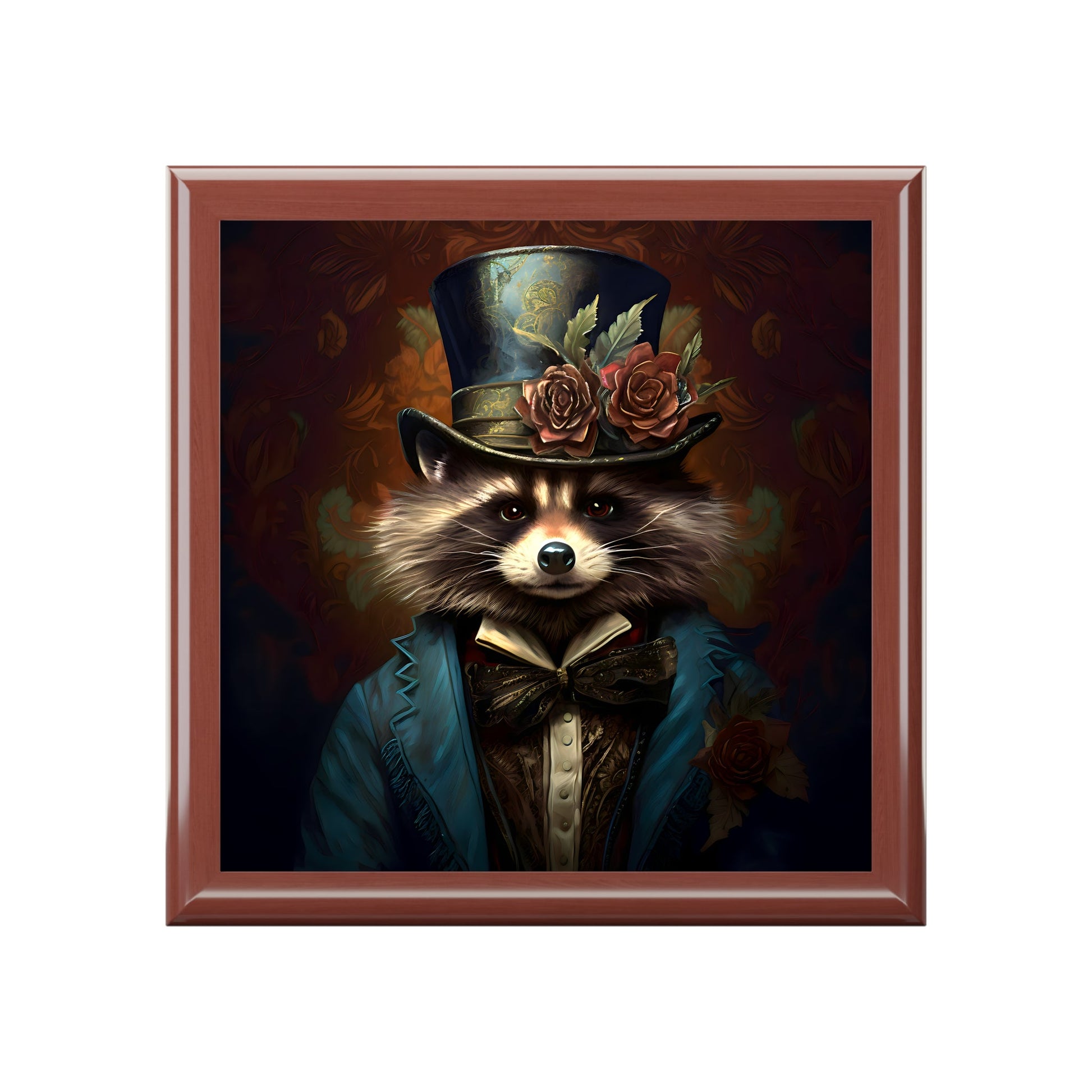 Vintage Victorian Raccoon Dandy Fine Art Print Jewelry Keepsake