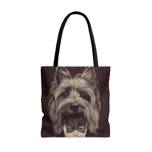 Vintage Victorian Skye Terrier Portrait Tote Bag