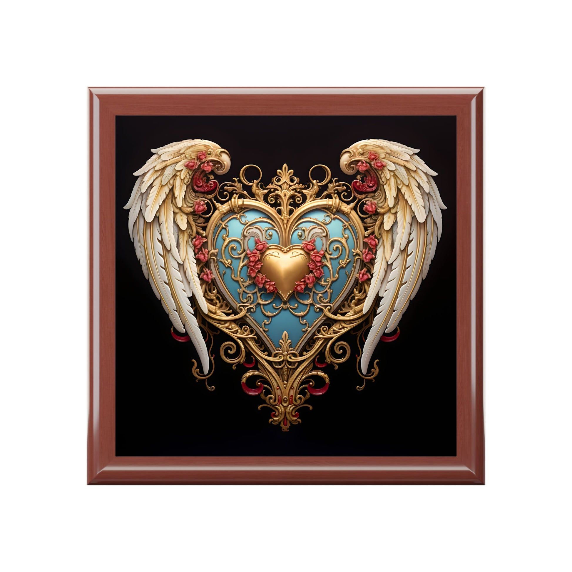 Vintage Winged Heart Gift & Jewelry Box