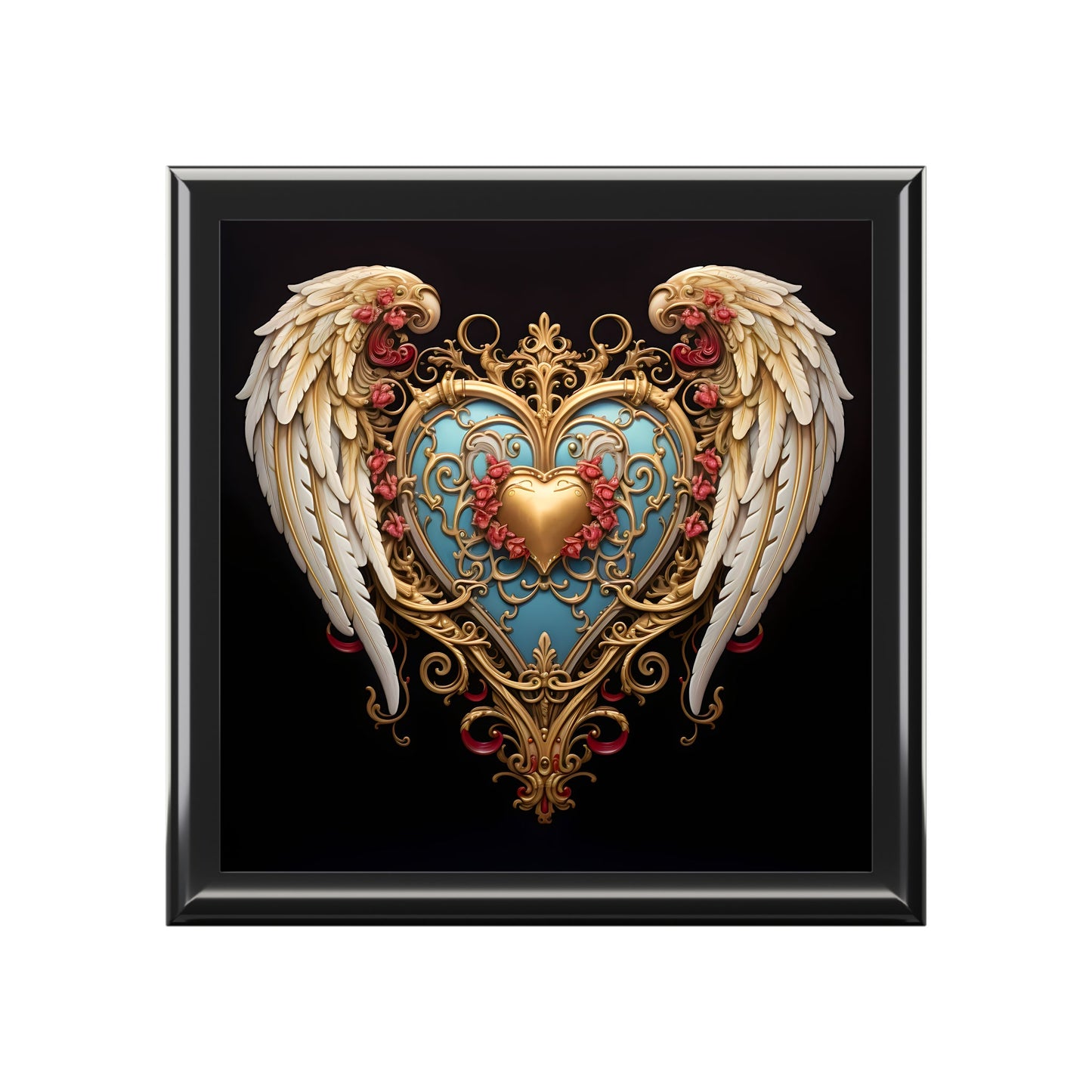 Vintage Winged Heart Gift & Jewelry Box