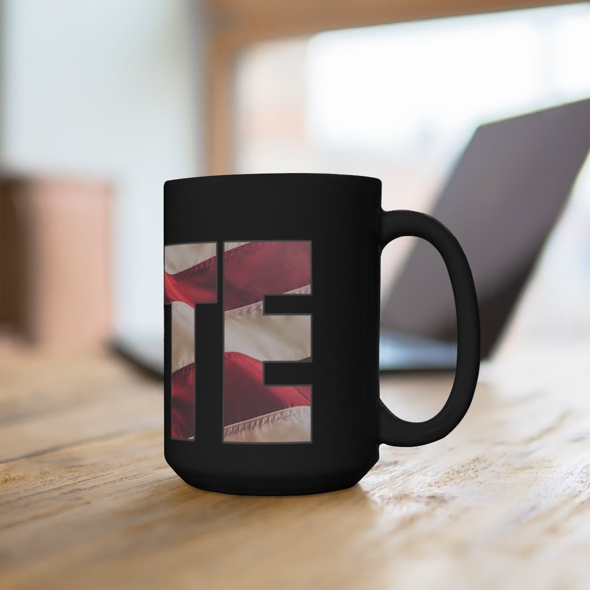 VOTE Black Mug 15oz | Political Gift for Americans