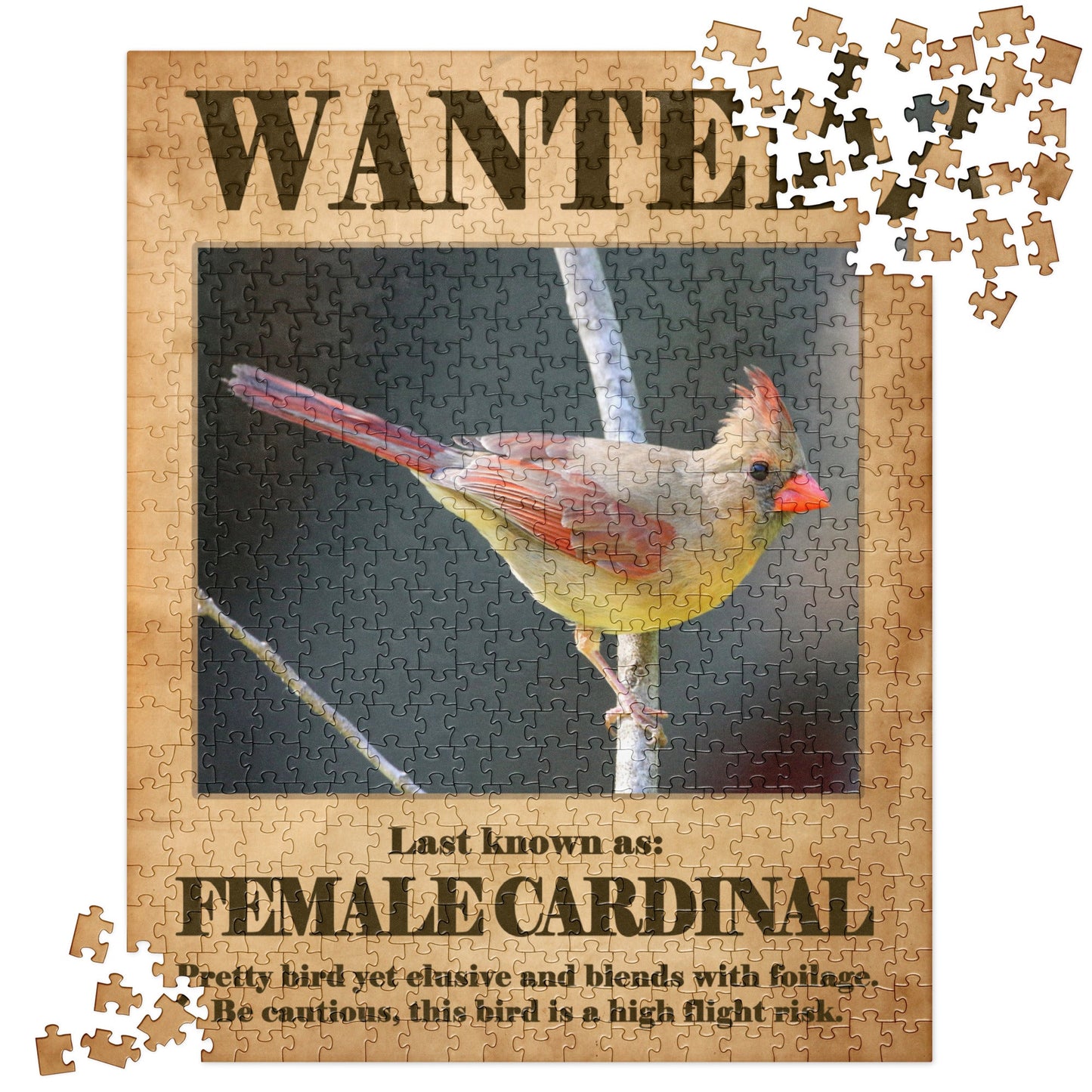 Wanted: Female Cardinal Jigsaw Puzzle