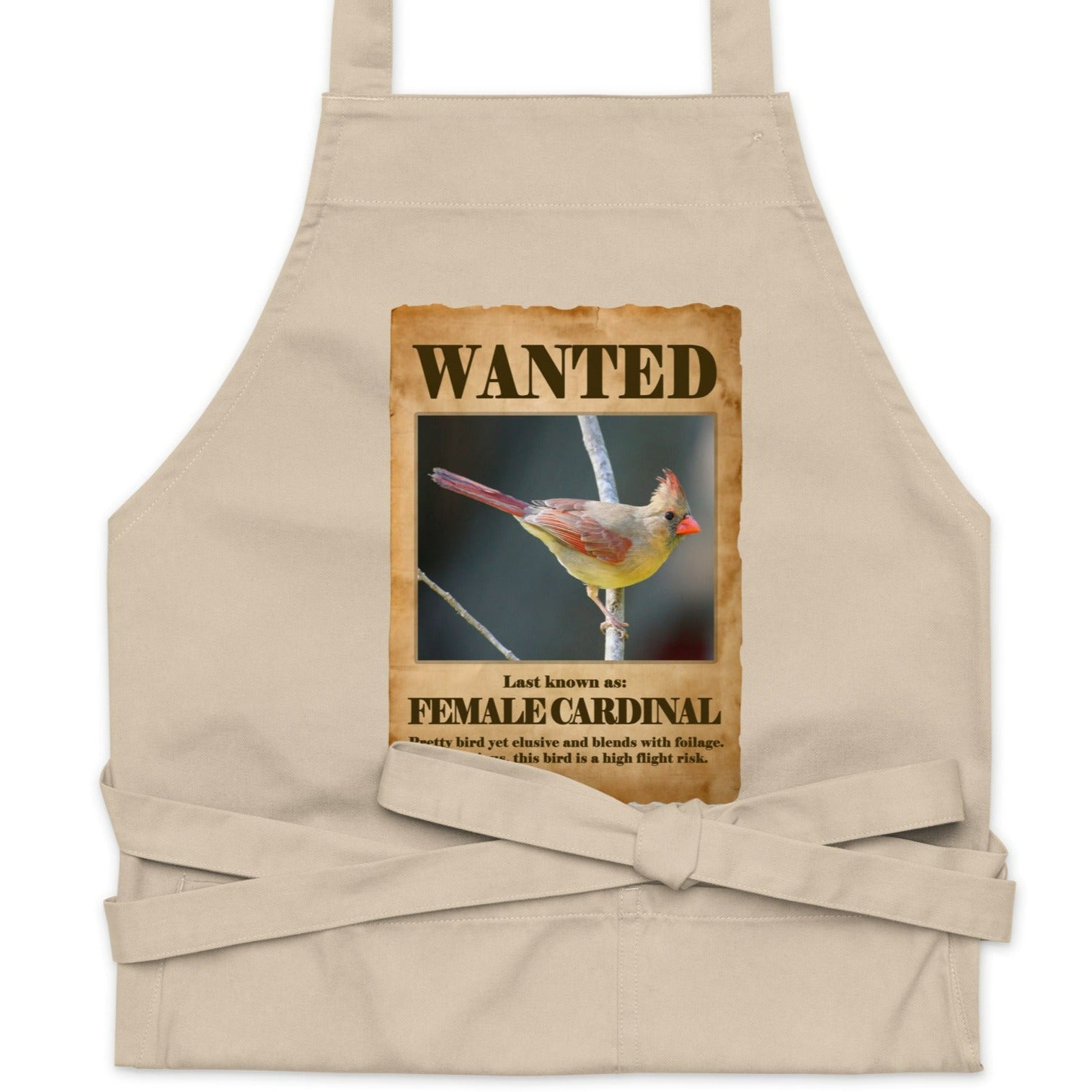 Wanted: Female Cardinal Organic Cotton Apron