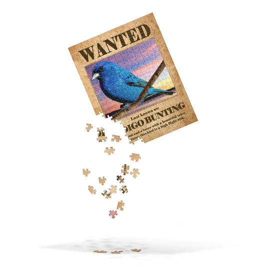 Wanted: Indigo Bunting Jigsaw Puzzle