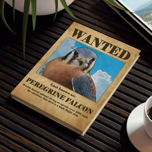 Wanted: Peregrine Falcon Hard Backed Journal