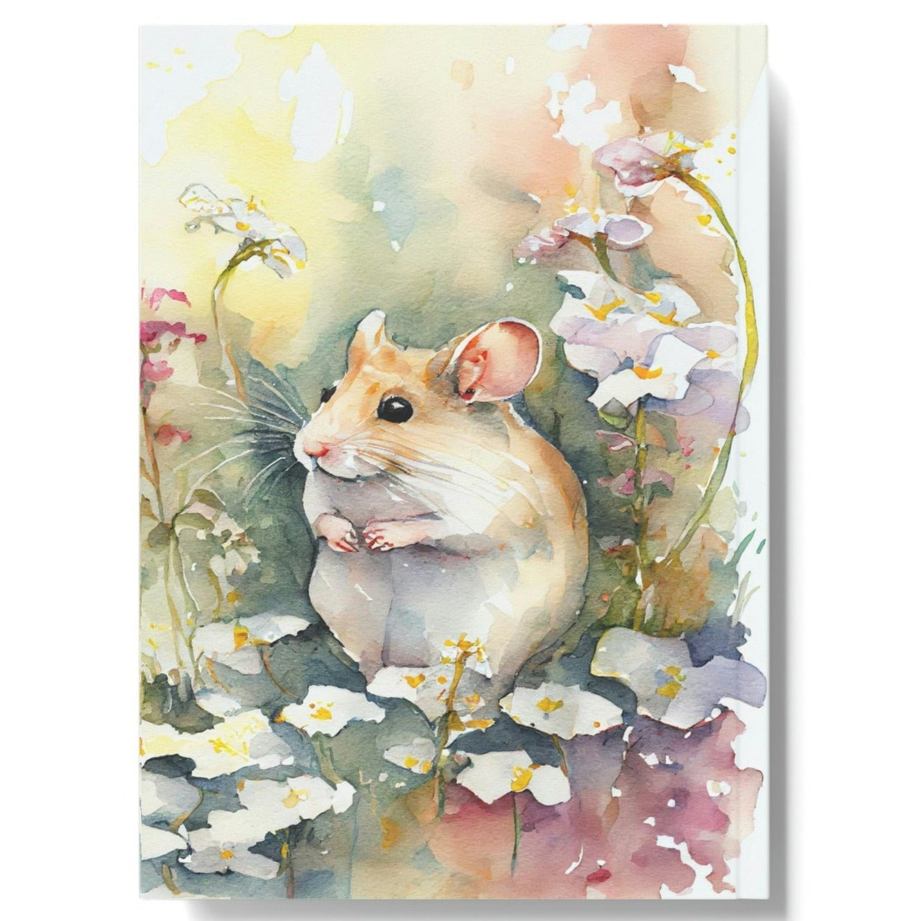 Watercolor Mouse Hard Backed Journal