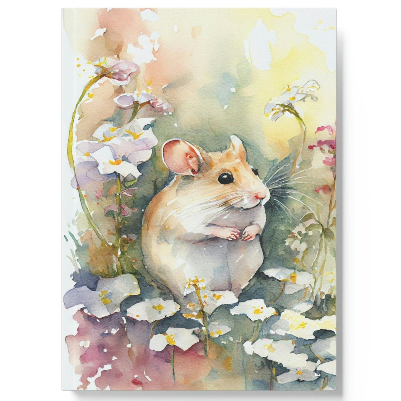 Watercolor Mouse Hard Backed Journal
