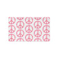 Watercolor Peace Sign Pillow Case with Coral Back