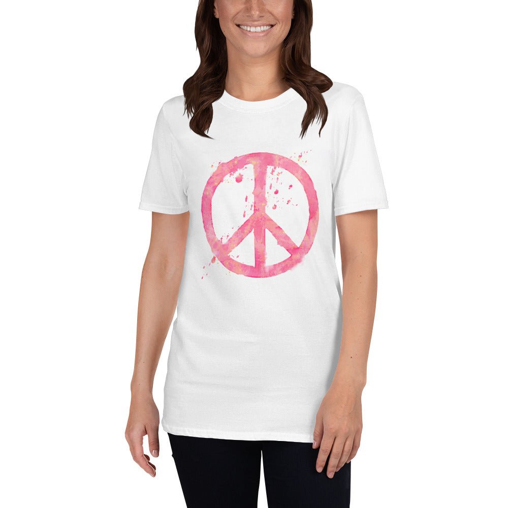 Watercolor Peace Sign | Short-Sleeve Unisex T-Shirt