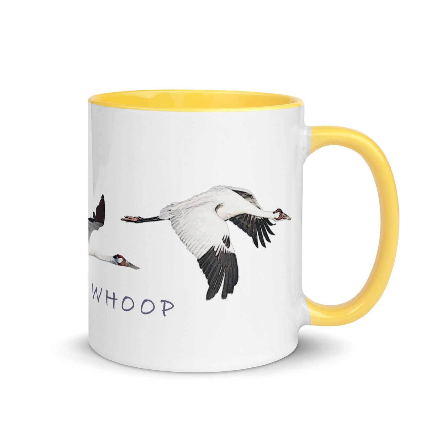 Whoop Whoop Whooping Crane Mug with Color Inside