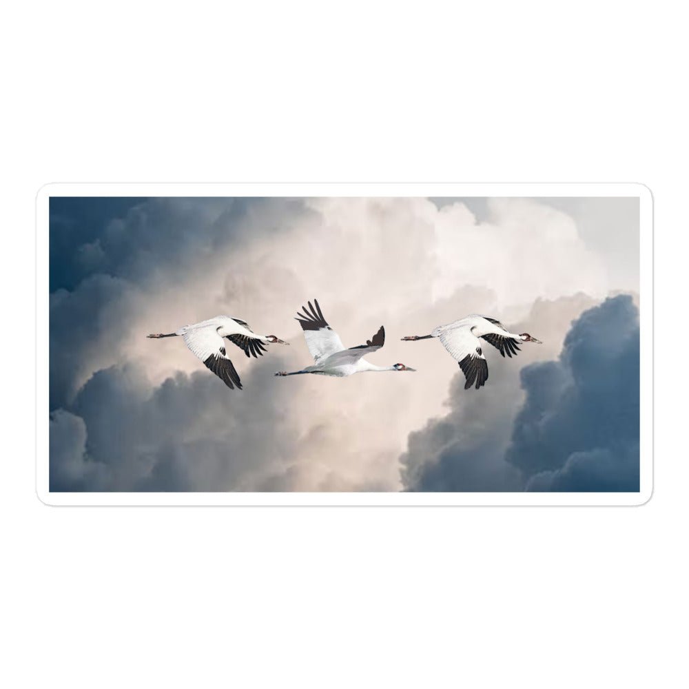 Whooping Crane Bubble-Free Stickers