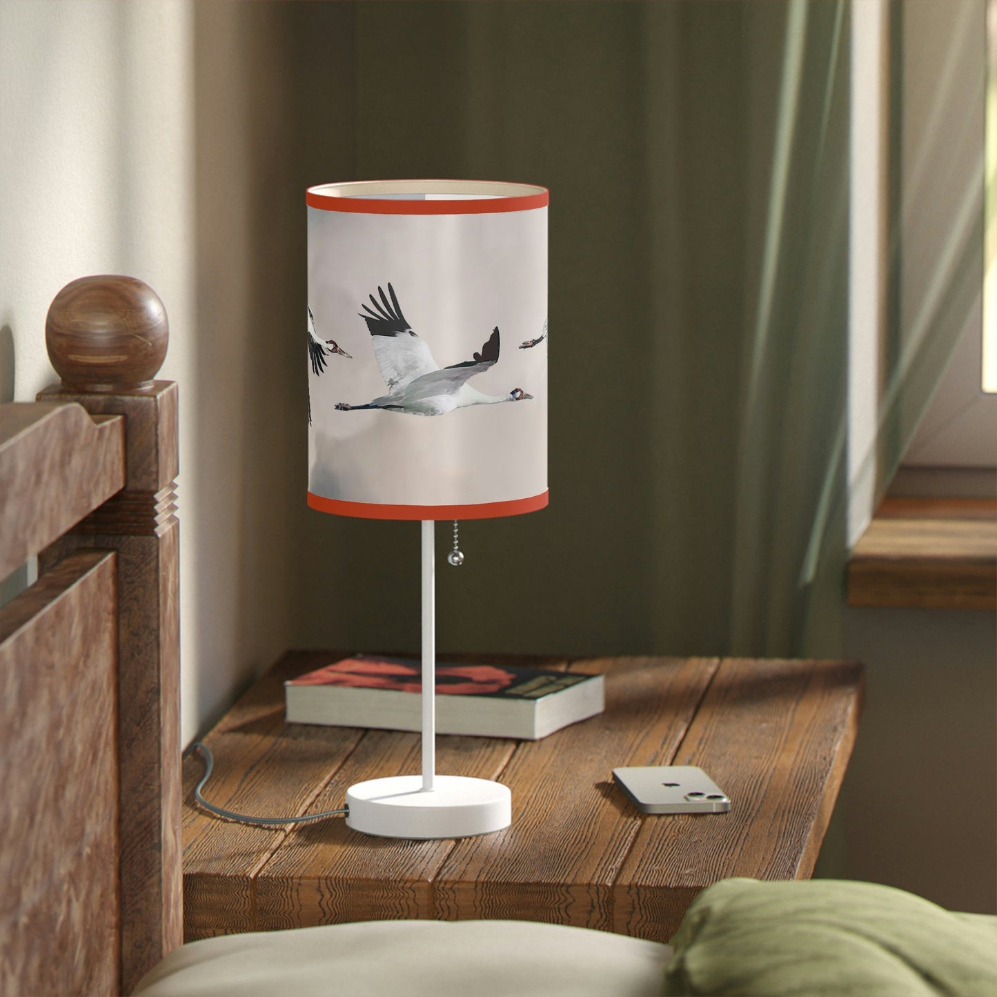 Whooping Crane Lamp on a Stand, US|CA plug II