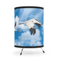 Whooping Crane Tripod Lamp with High-Res Printed Shade, USCA plug