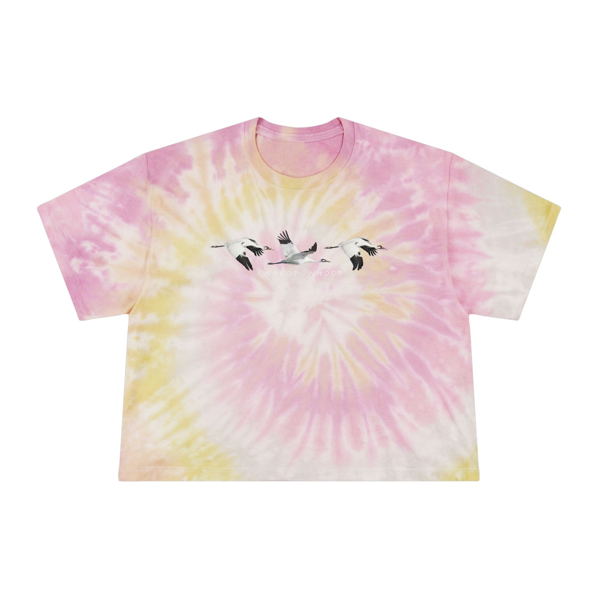 Whooping Crane Women's Tie-Dye Crop Tee