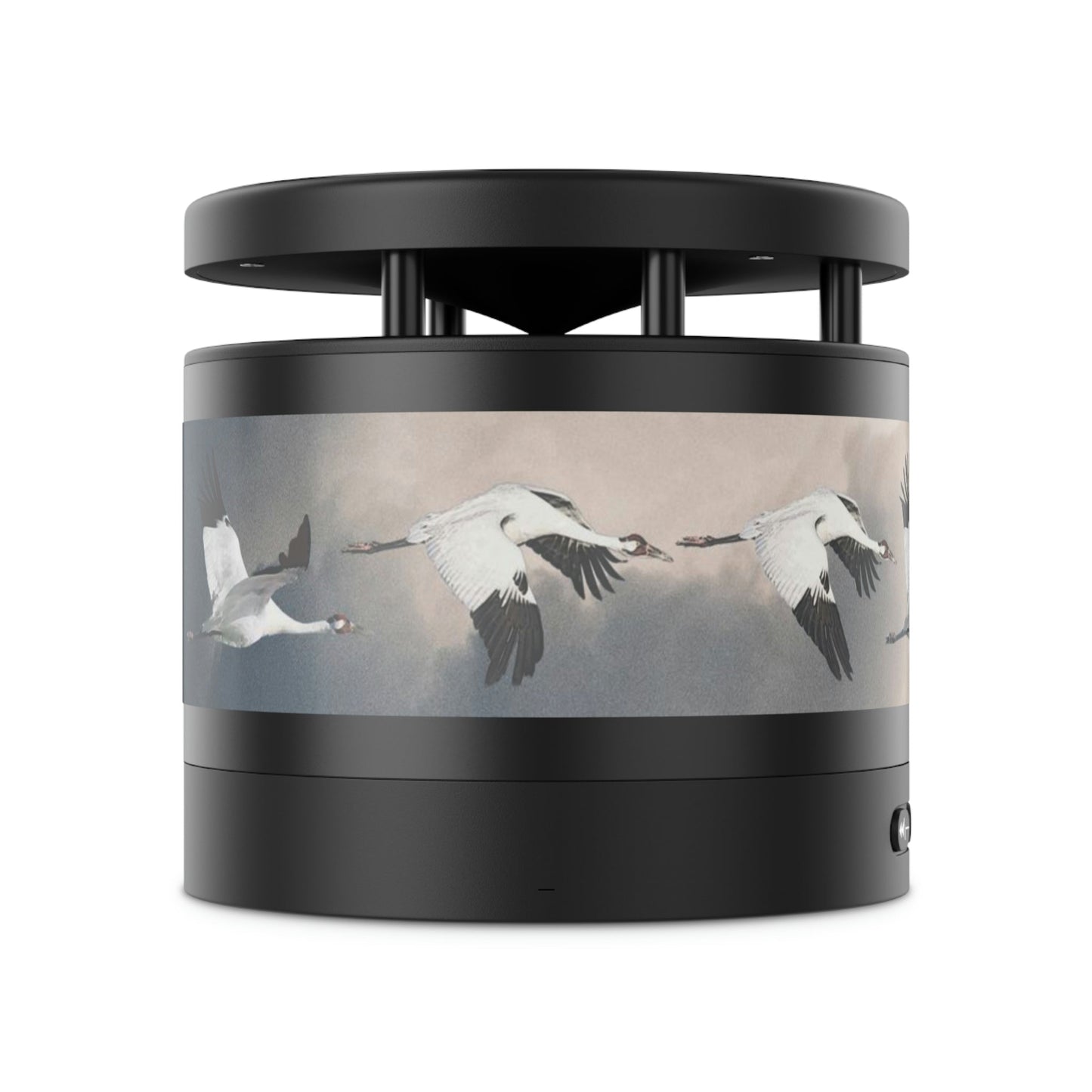 Whooping Cranes Flying Metal Bluetooth Speaker and Wireless Charging Pad