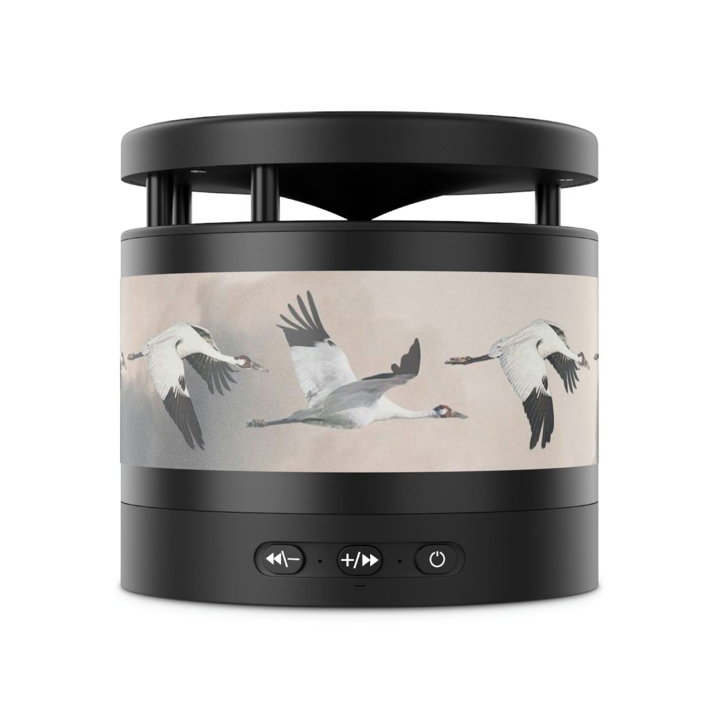 Whooping Cranes Flying Metal Bluetooth Speaker and Wireless Charging Pad