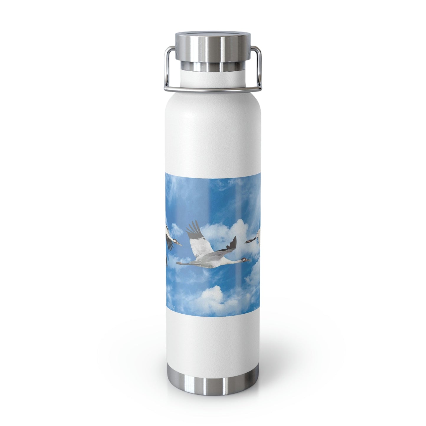 Whooping Cranes in Flight | Copper Vacuum Insulated Bottle, 22oz