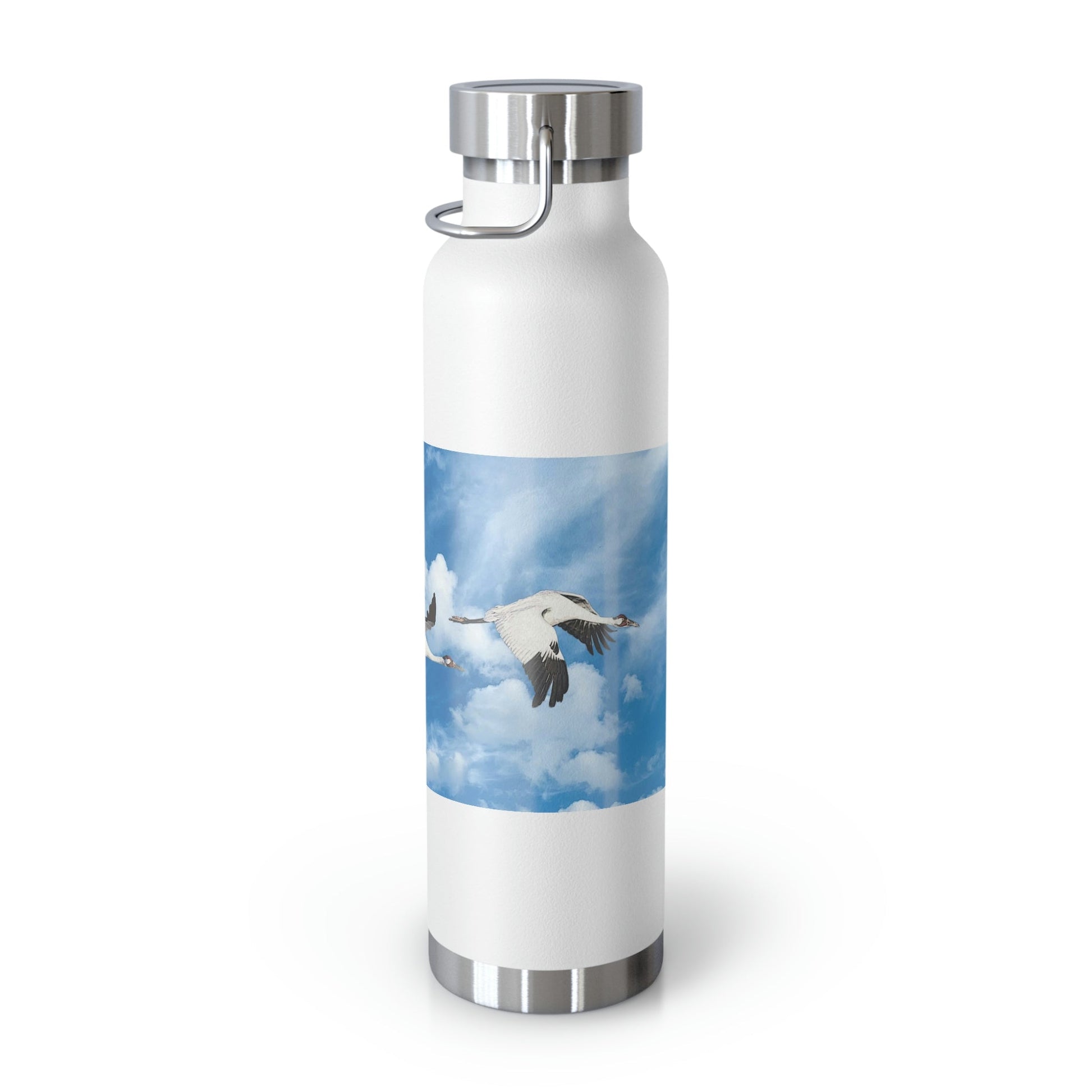 Whooping Cranes in Flight | Copper Vacuum Insulated Bottle, 22oz