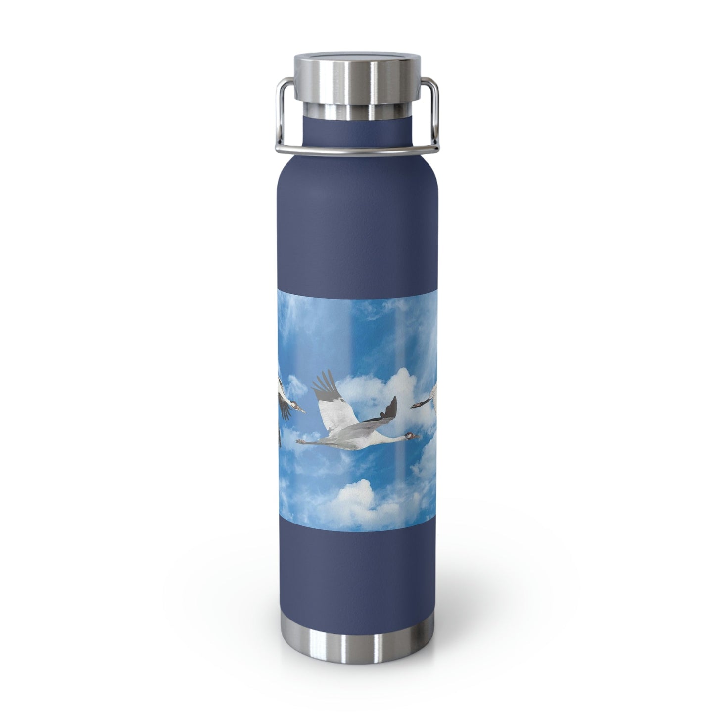 Whooping Cranes in Flight | Copper Vacuum Insulated Bottle, 22oz