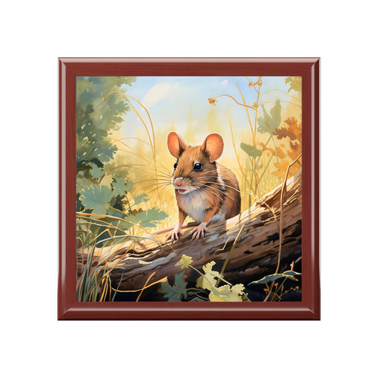 Wild Field Mouse Art Print Gift and Jewelry Box