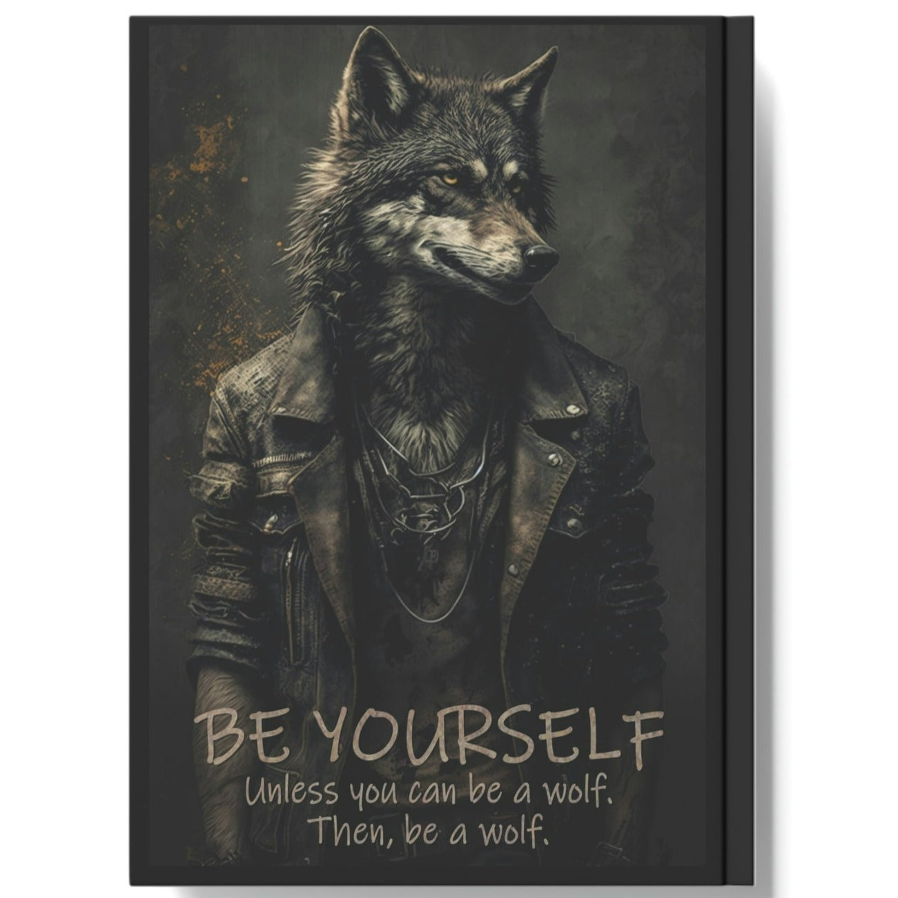 Wolf Inspirational Quotes - Be Yourself Unless You Can Be a Wolf - Then, Be a Wolf - Hard Backed Journal