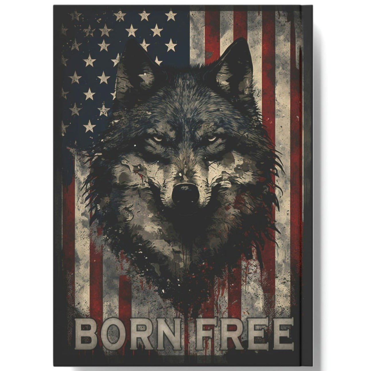 Wolf Inspirational Quotes - Born Free - Hard Backed Journal