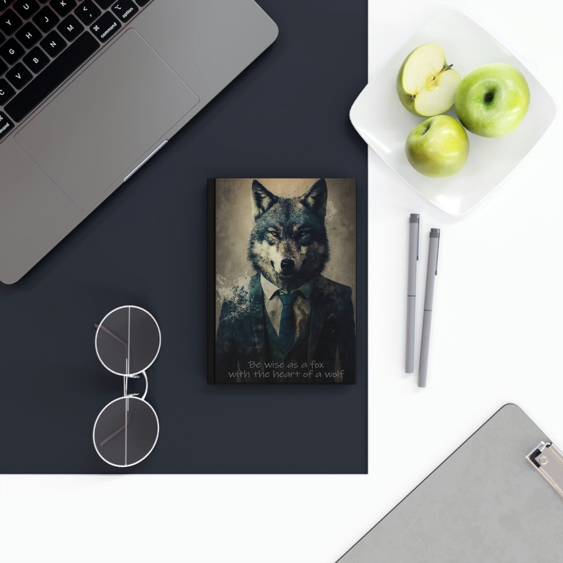 Wolf Inspirations- Be Wise as a Fox with the Heart of a Wolf - Hard Backed Journal