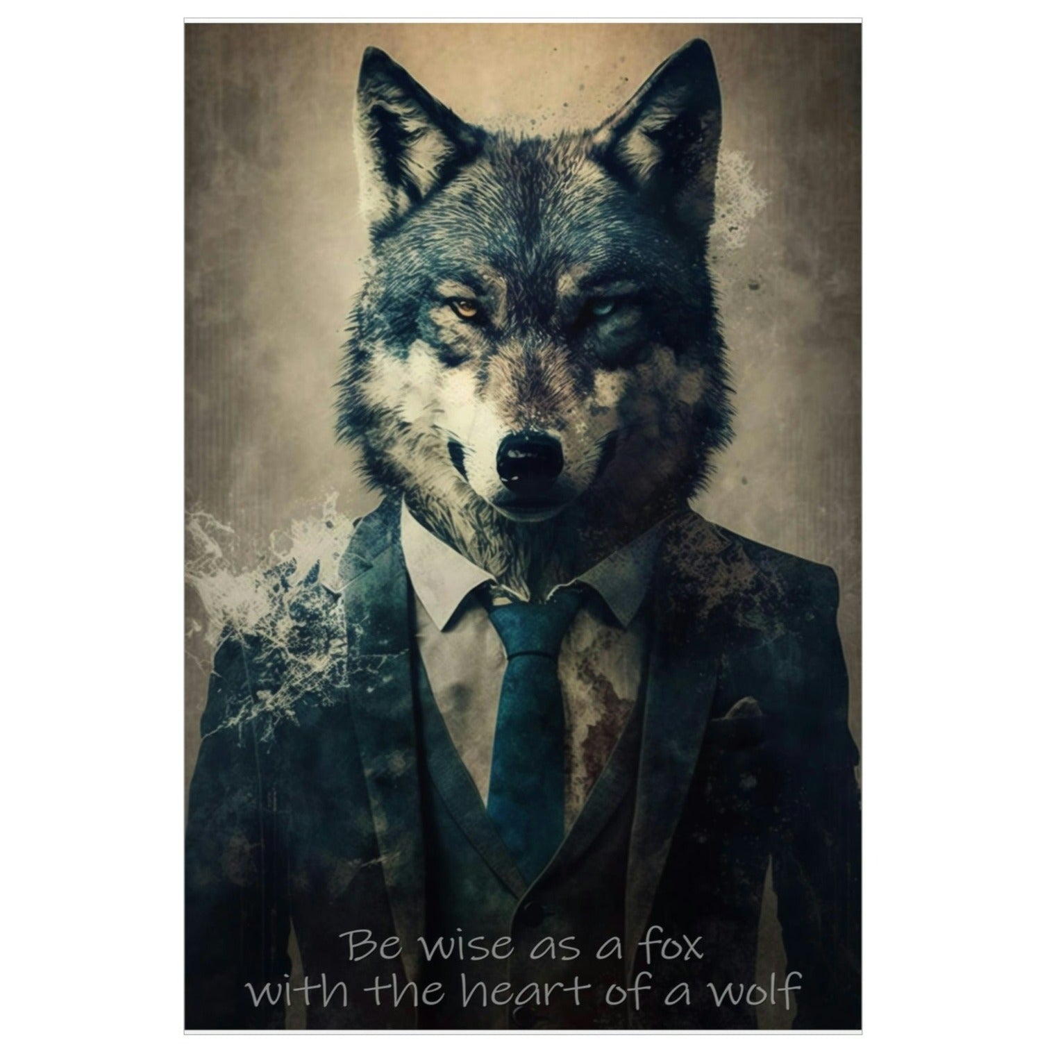 Wolf Inspirations - Be Wise as a Fox with the Heart of a Wolf - Premium Matte Vertical Posters
