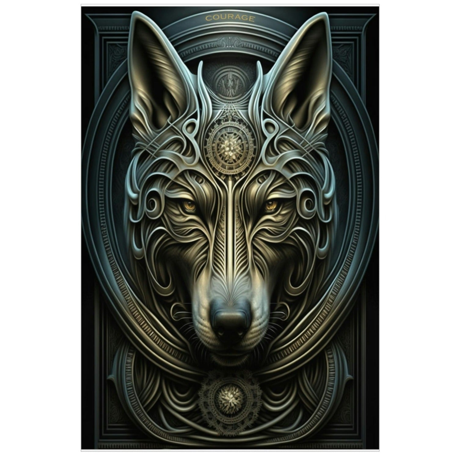Wolf Inspirations - Courage - Premium Matte Vertical Posters