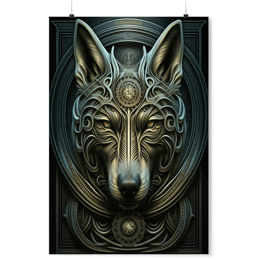 Wolf Inspirations - Courage - Premium Matte Vertical Posters