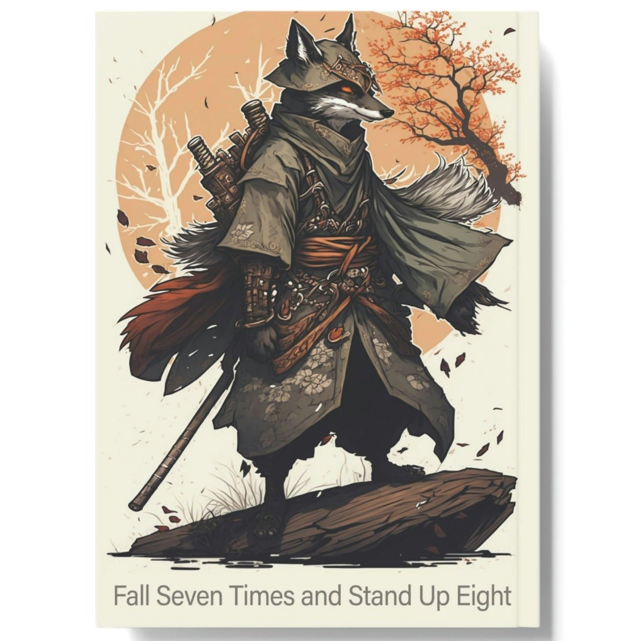 Wolf Inspirations - Fall Seven Times and Get Up Eight - Hard Backed Journal