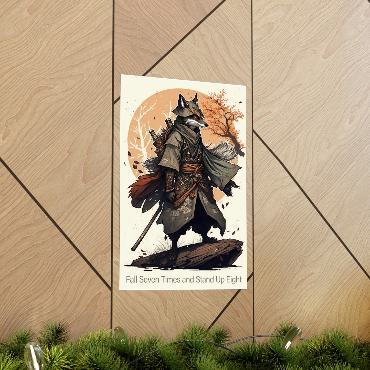 Wolf Inspirations - Fall Seven Times and Get Up Eight - Premium Matte Vertical Posters