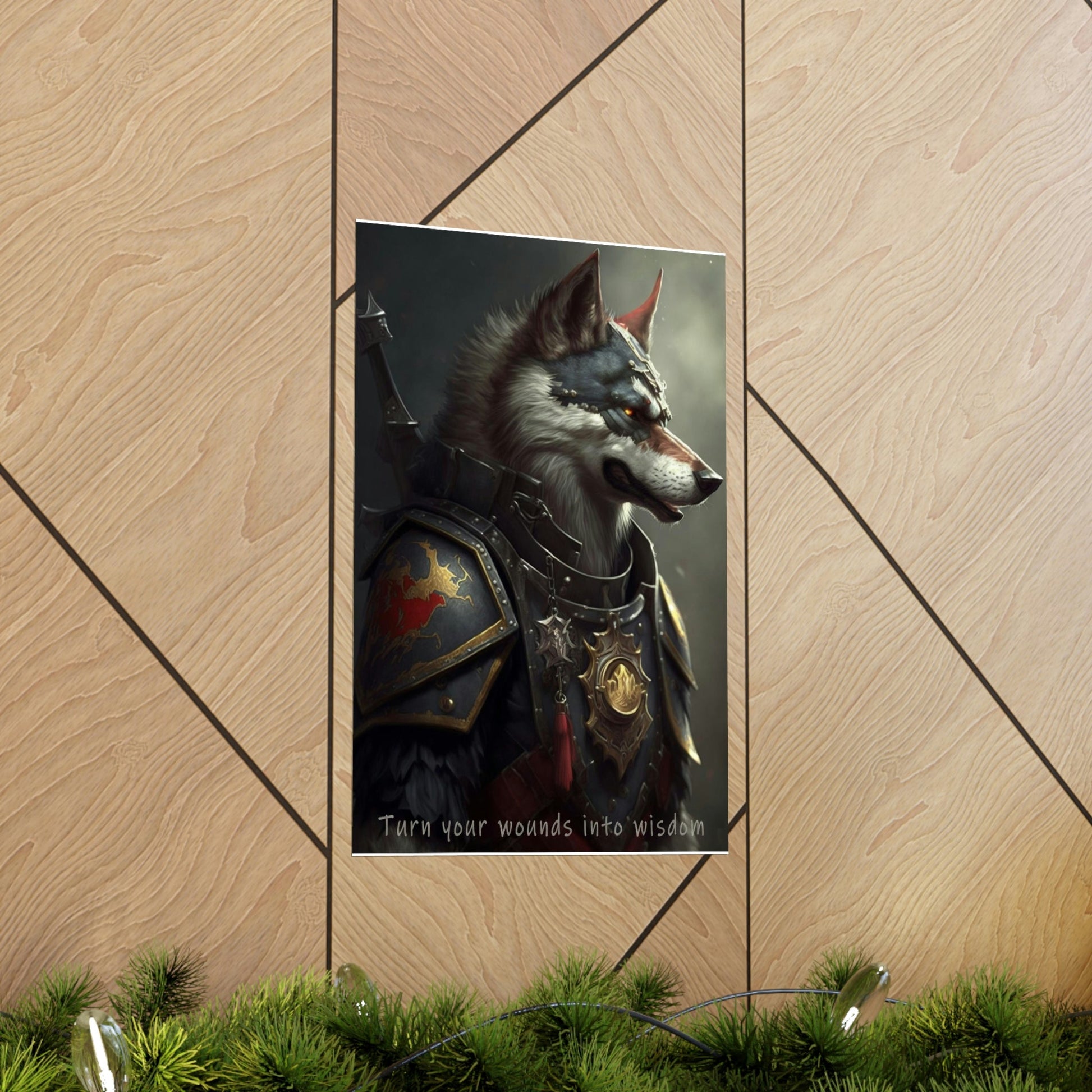 Wolf Inspirations - Turn Your Wounds in to Wisdom - Premium Matte Vertical Posters