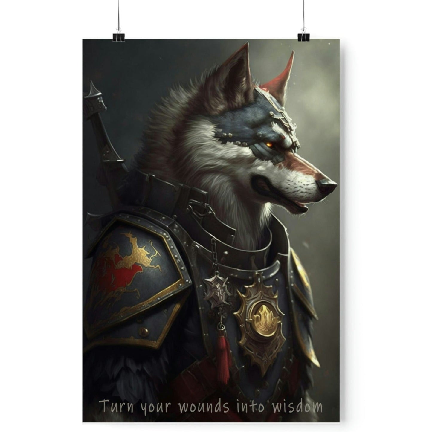 Wolf Inspirations - Turn Your Wounds in to Wisdom - Premium Matte Vertical Posters