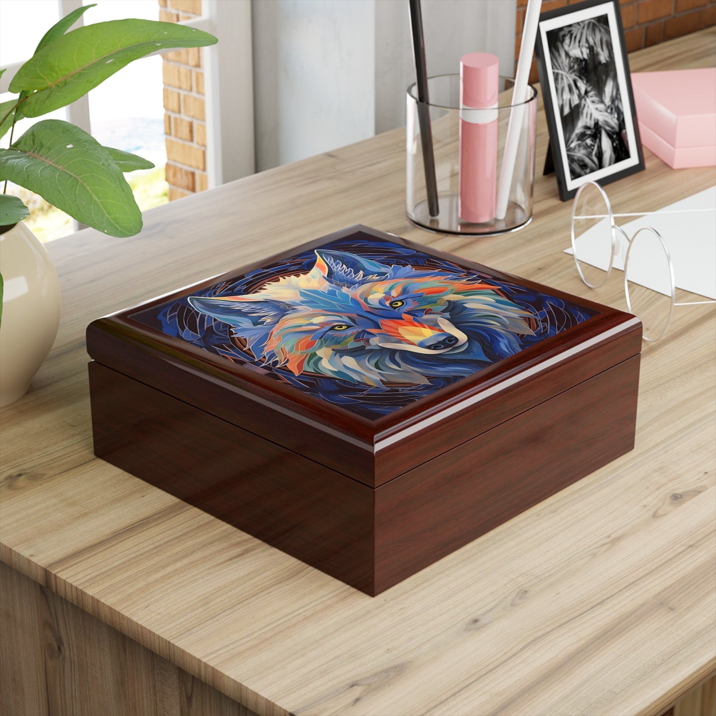 Wolf Spirit Jewelry Keepsake Box