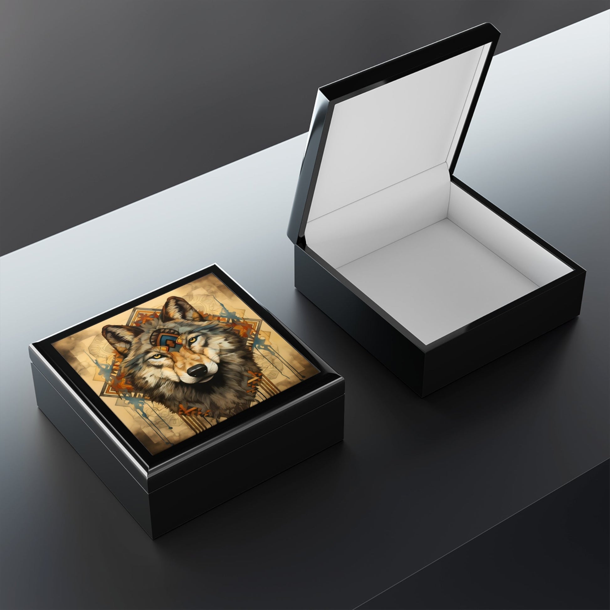 Wolf Spirit Jewelry Keepsake Trinkets Box