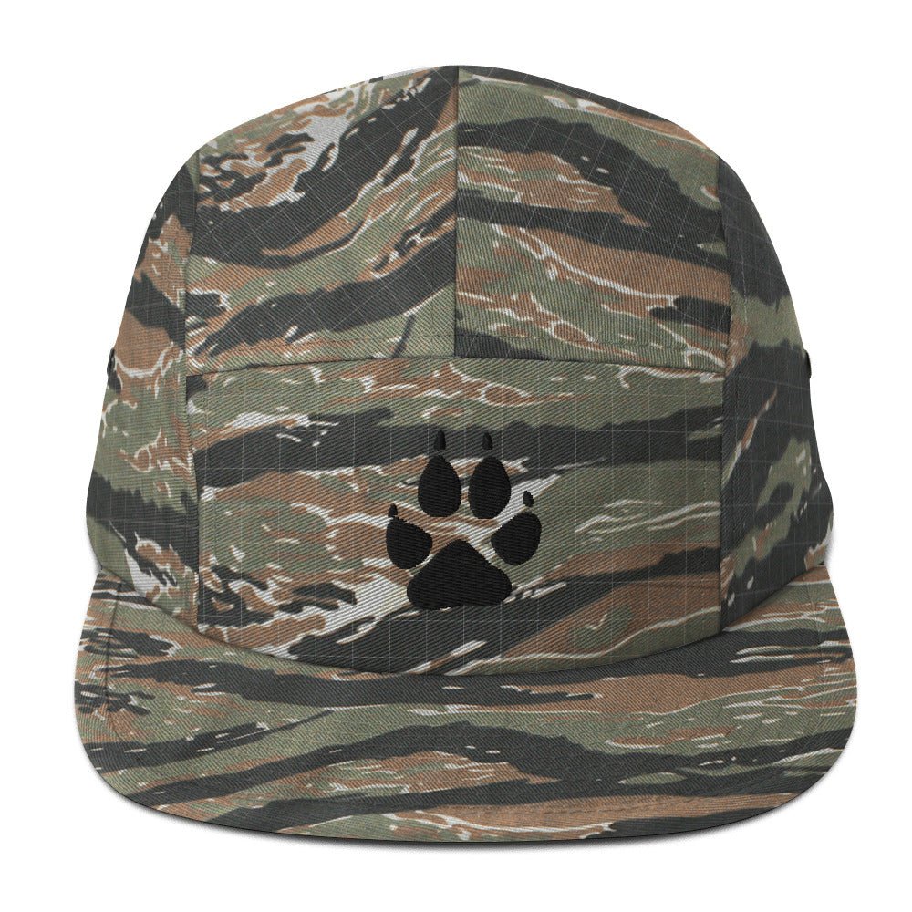 Wolf Track Five Panel Cap | Perfect gift for the Outdoors, Camping, Hiking & Wildlife Enthusiast! | Multiple Hat Colors Available