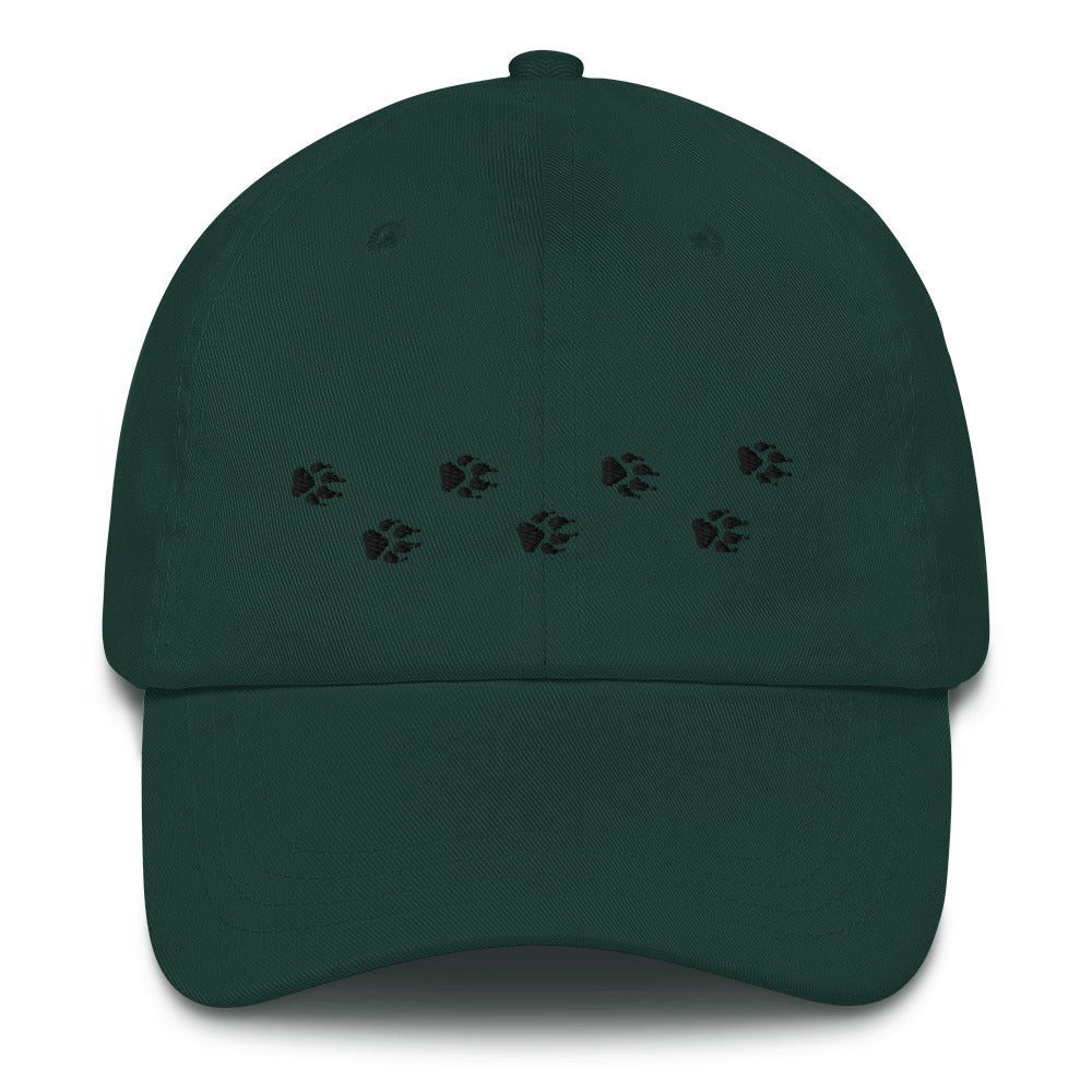 Wolf Tracks Hat | Perfect gift for the Outdoors, Camping, Hiking & Wildlife Enthusiast! | Multiple Hat Colors Available