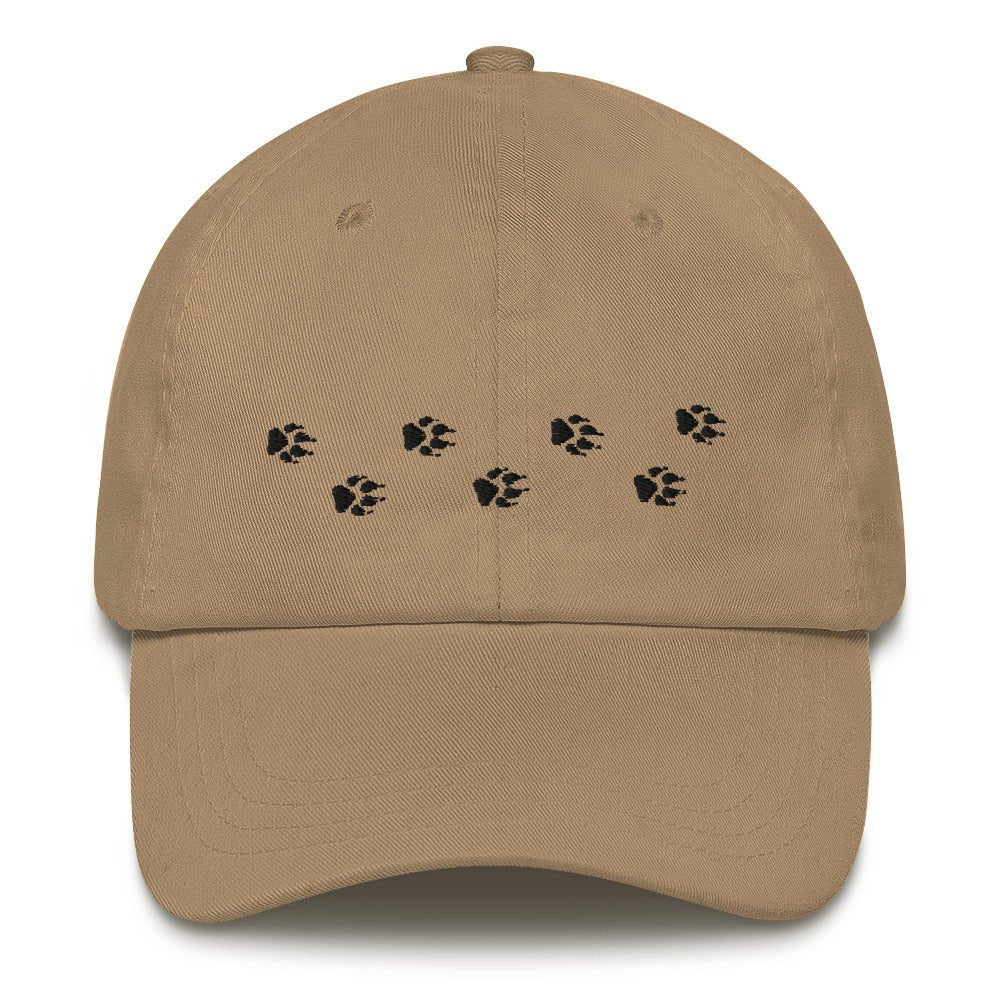 Wolf Tracks Hat | Perfect gift for the Outdoors, Camping, Hiking & Wildlife Enthusiast! | Multiple Hat Colors Available