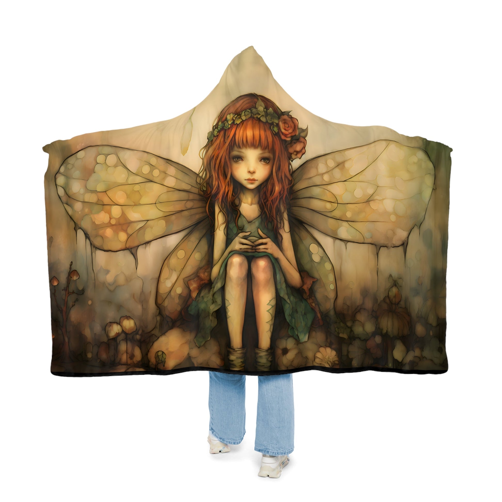 Wood Fairy Grunge Hoodie Blanket