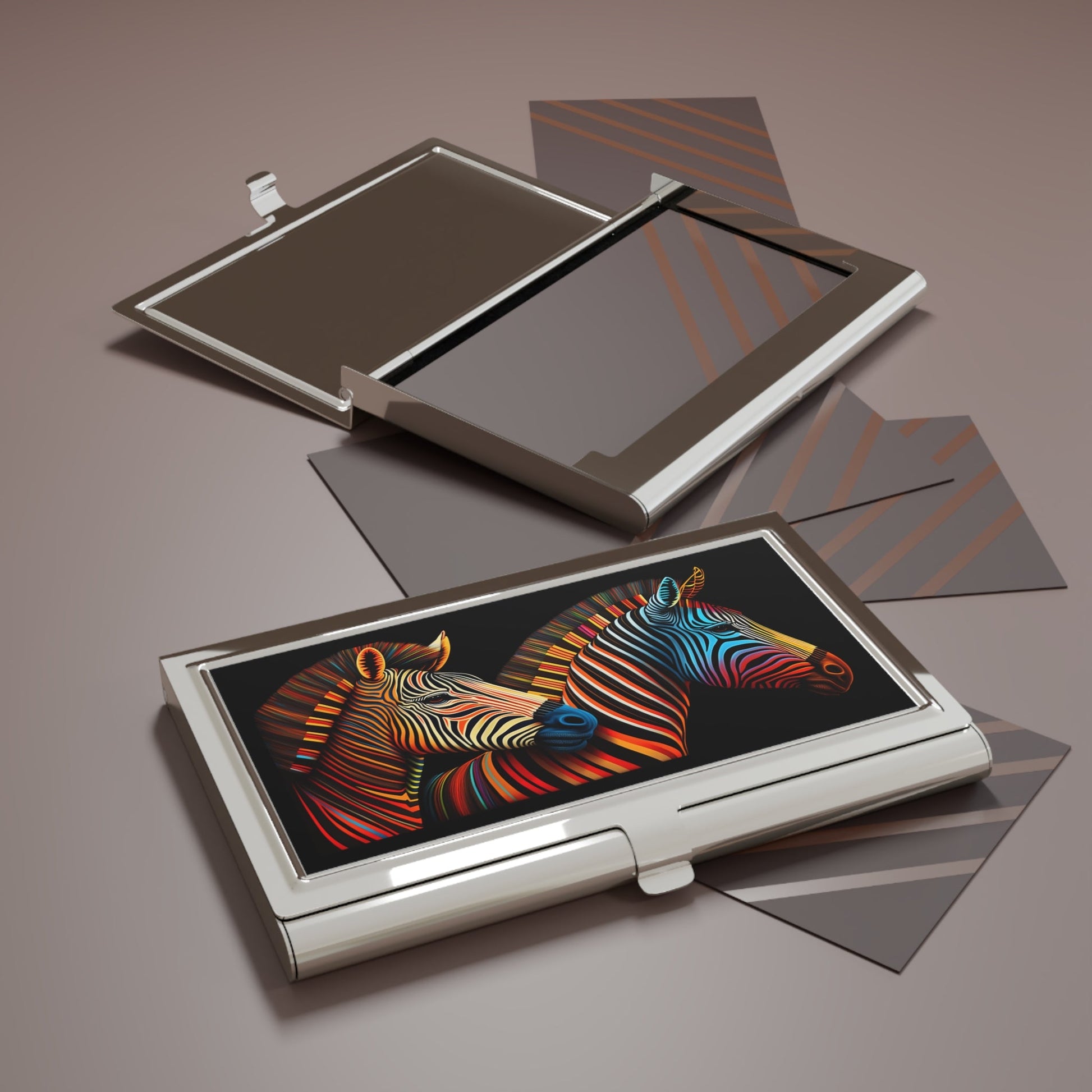 Zebra Pair Business Card Holder